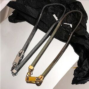 Silver Zipper Up Punk Minimalist Versatile Choker Necklace